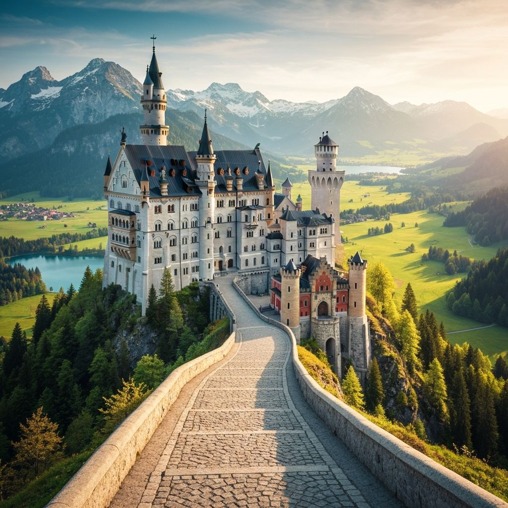 قلعة نويشفانشتاين في جبال الألب البافارية